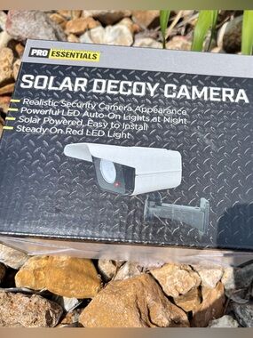 Room Essentials Solar Decoy Camera - White